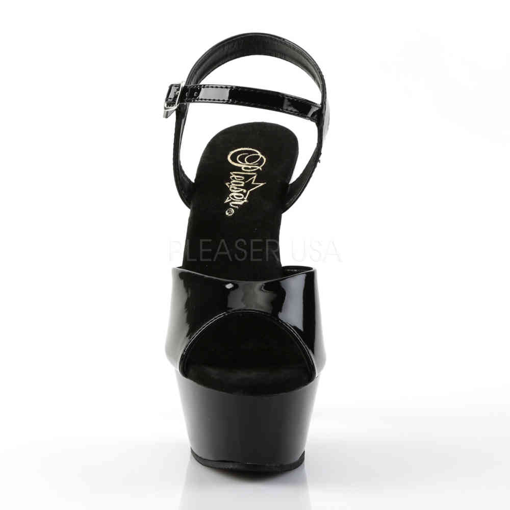 Pleaser - KISS-209 Knöchelriemen-Sandale - Schwarz